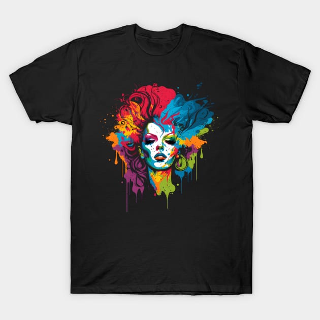 Drag Queen LGBTQ Pride Rainbow Support Drag Queens T-Shirt by Daytone